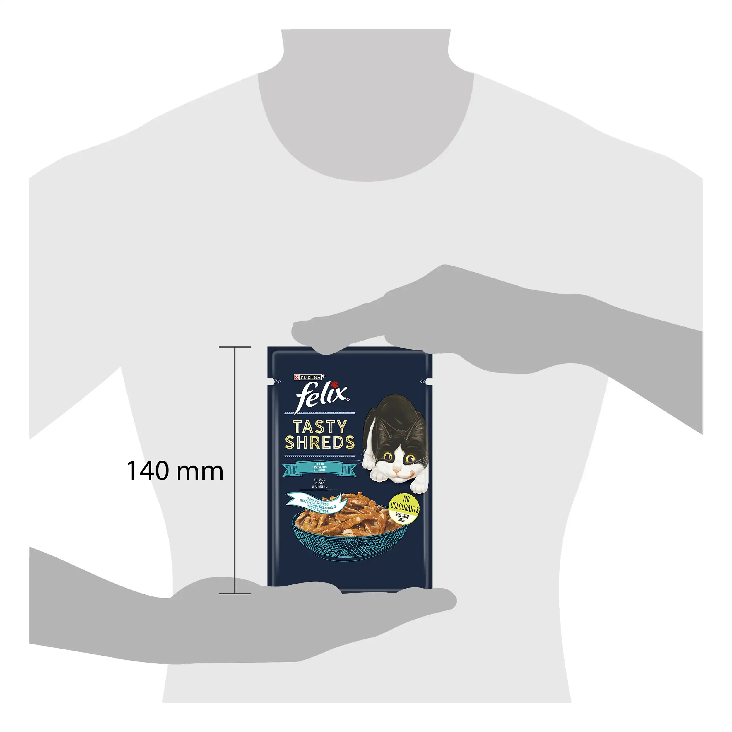 Purina Felix Tasty Shreds cu Ton în Sos Pisici 80g