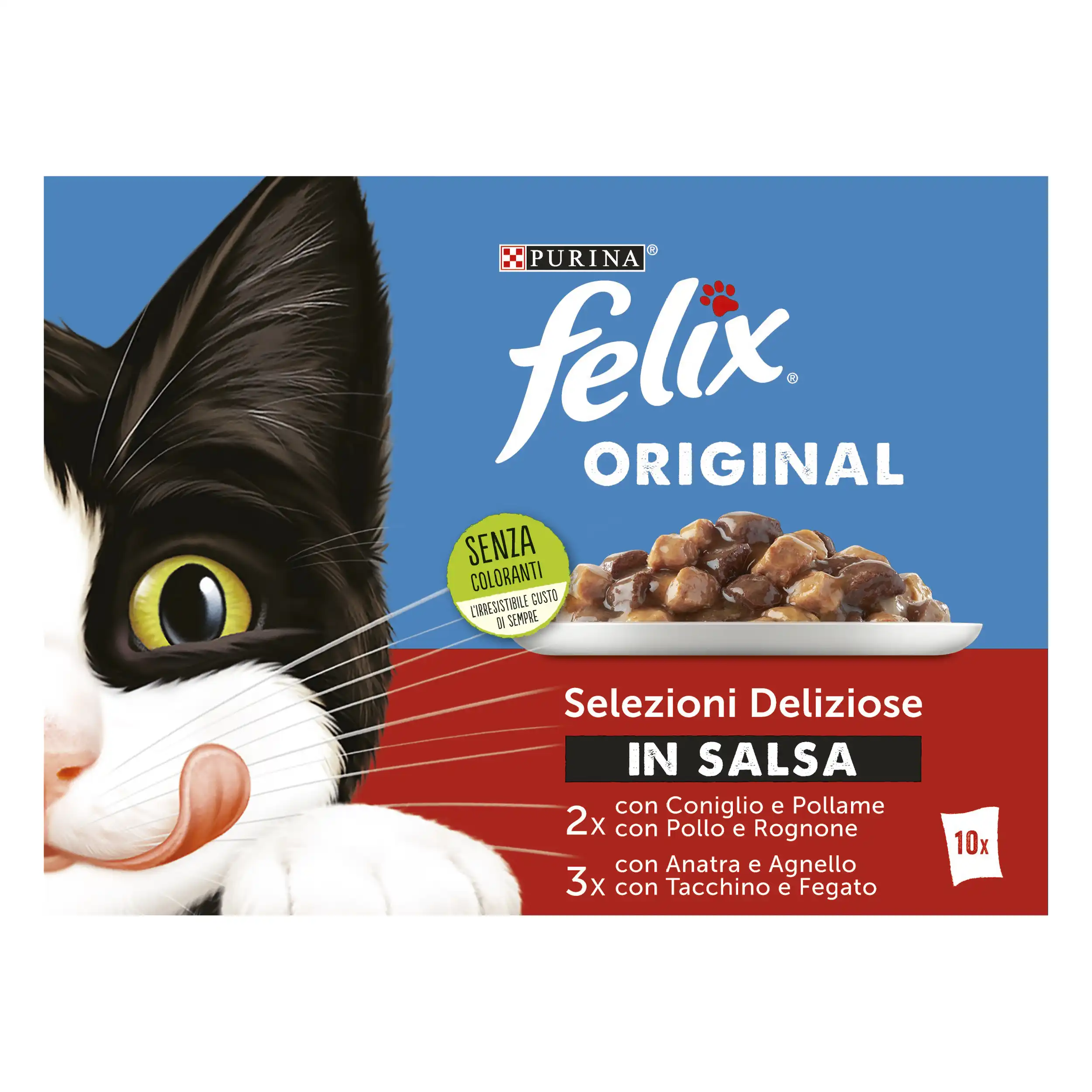 Purina Felix Original cu Rață și Miel Iepure și Pasăre de Curte Pisici 850g