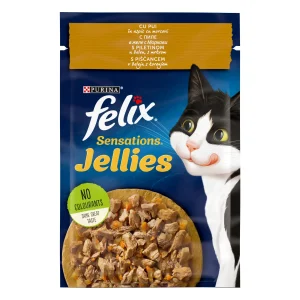 Purina Felix Sensations cu Pui cu Morcov în Aspic Pisici 85g