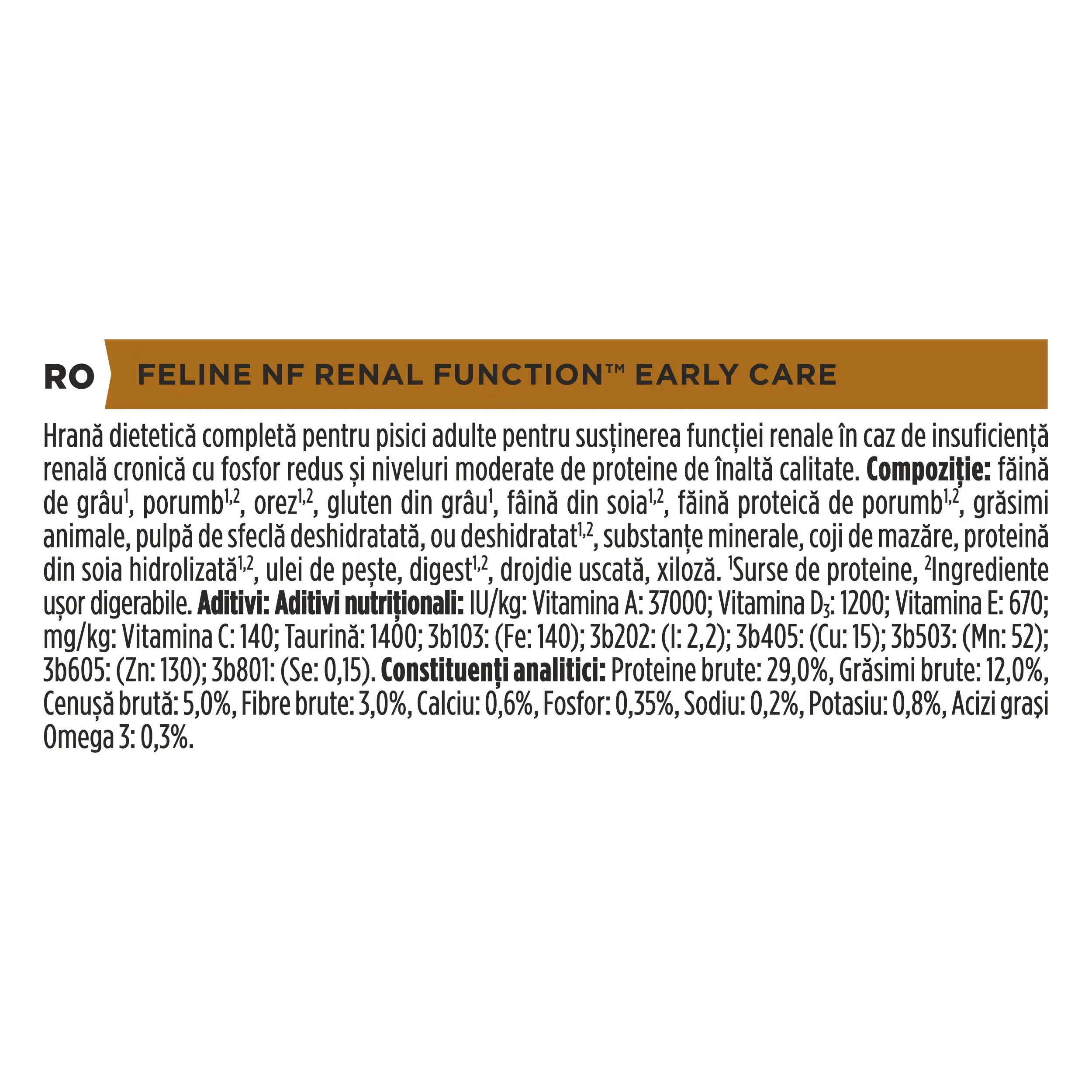 Purina Pro Plan Veterinary Diets NF Early Care Renal Function Pisici 1.5kg