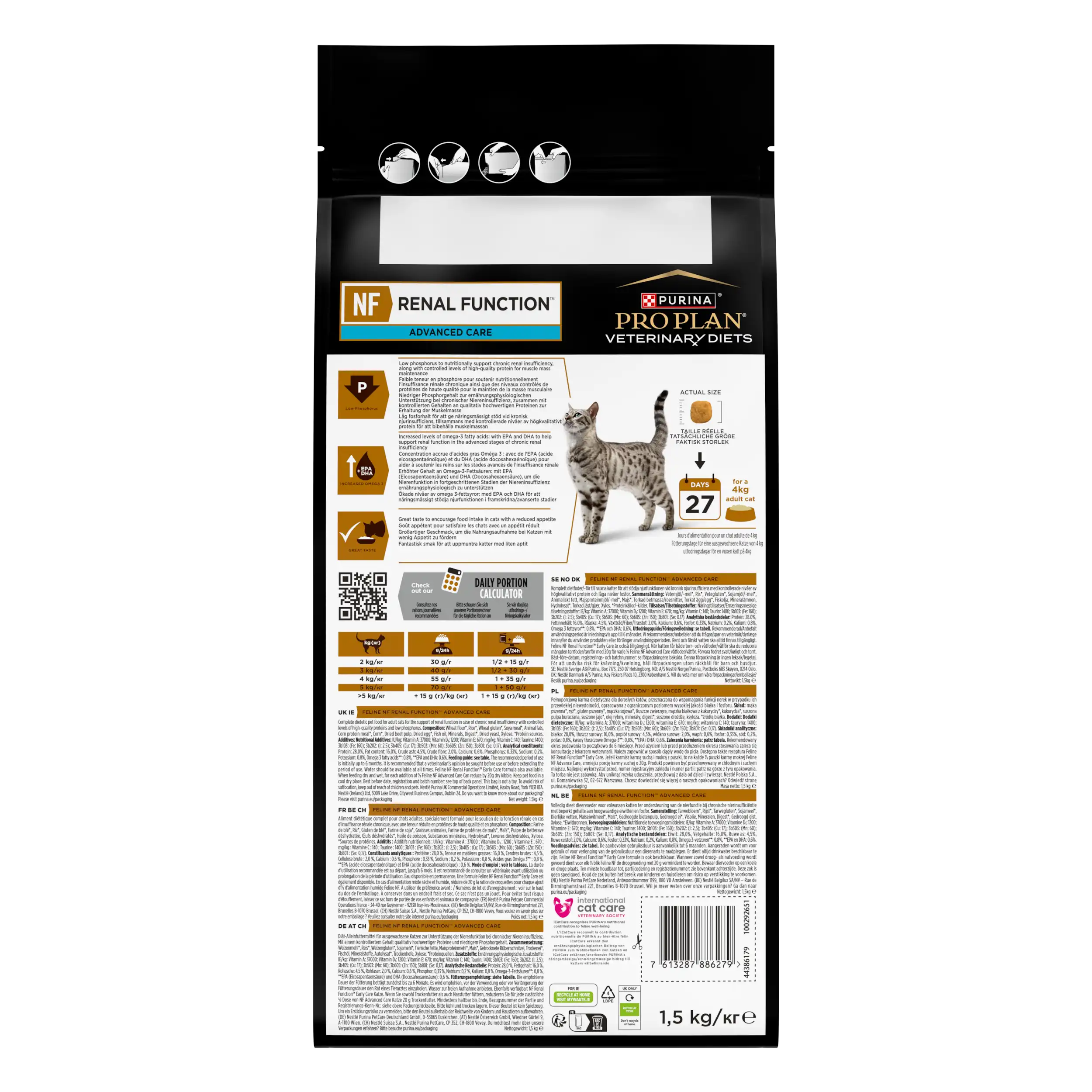 Purina Pro Plan Veterinary Diets NF Renal Function Advanced Care Pisici 1.5kg