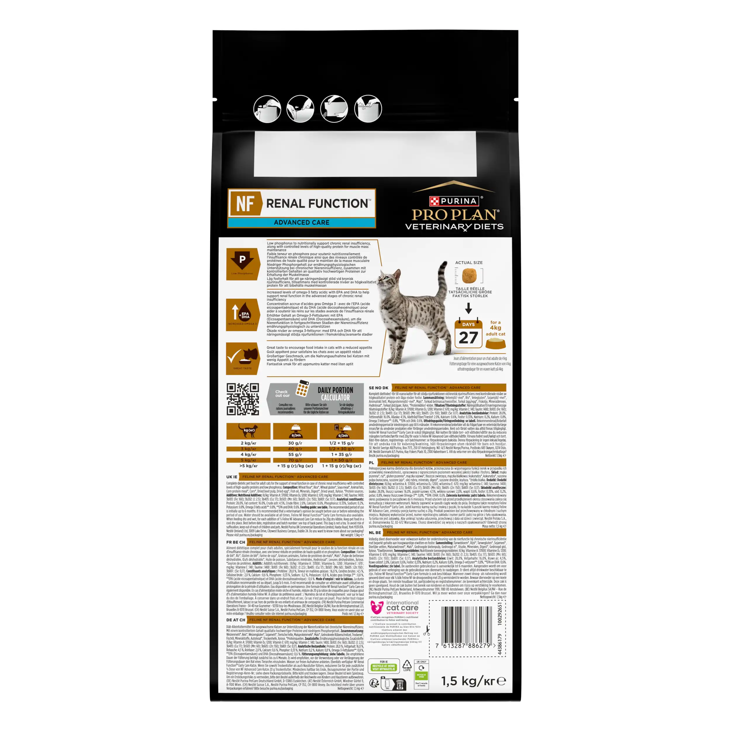 Purina Pro Plan Veterinary Diets NF Renal Function Advanced Care Pisici 1.5kg