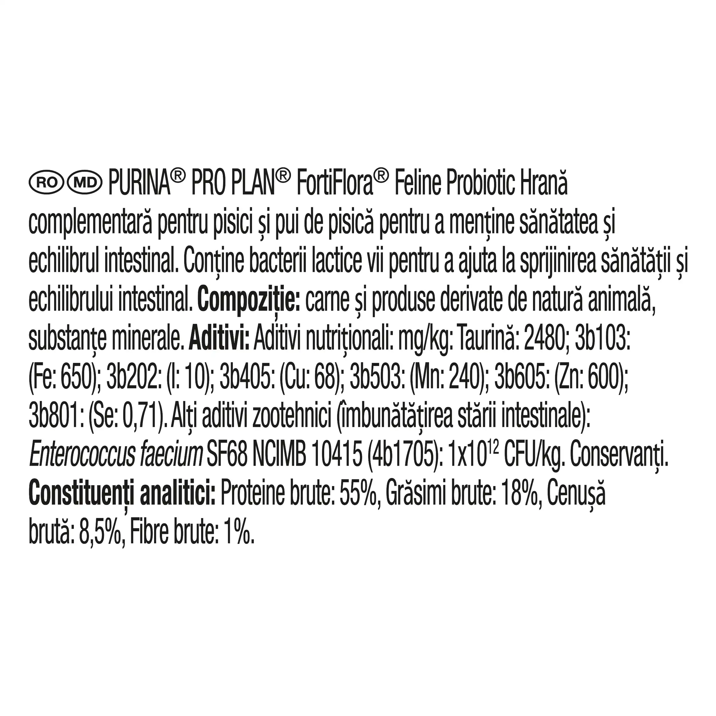 Purina Pro Plan Veterinary Diets Fortiflora Probiotic Pisici 30g