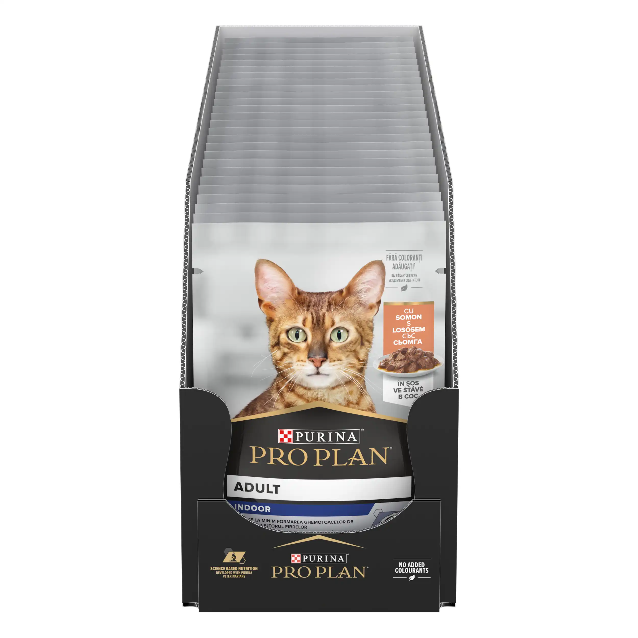 Purina Pro Plan Indoorcu Somon în Sos Pisici 85g