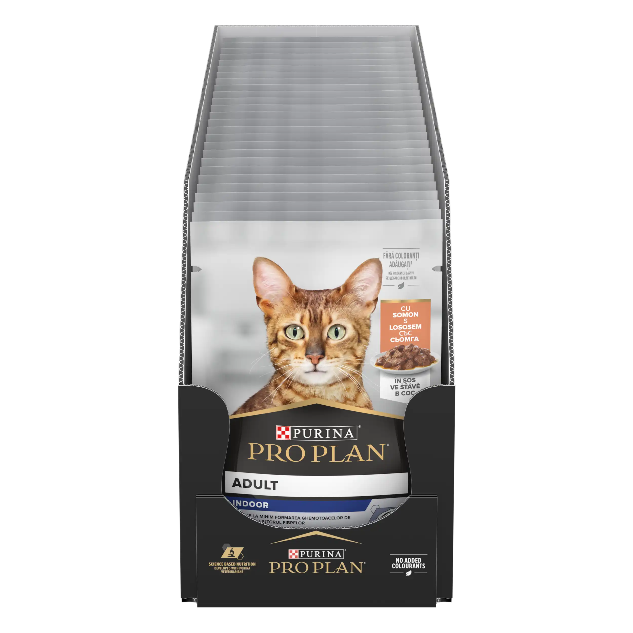 Purina Pro Plan Indoorcu Somon în Sos Pisici 85g