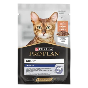 Purina Pro Plan Indoorcu Somon în Sos Pisici 85g