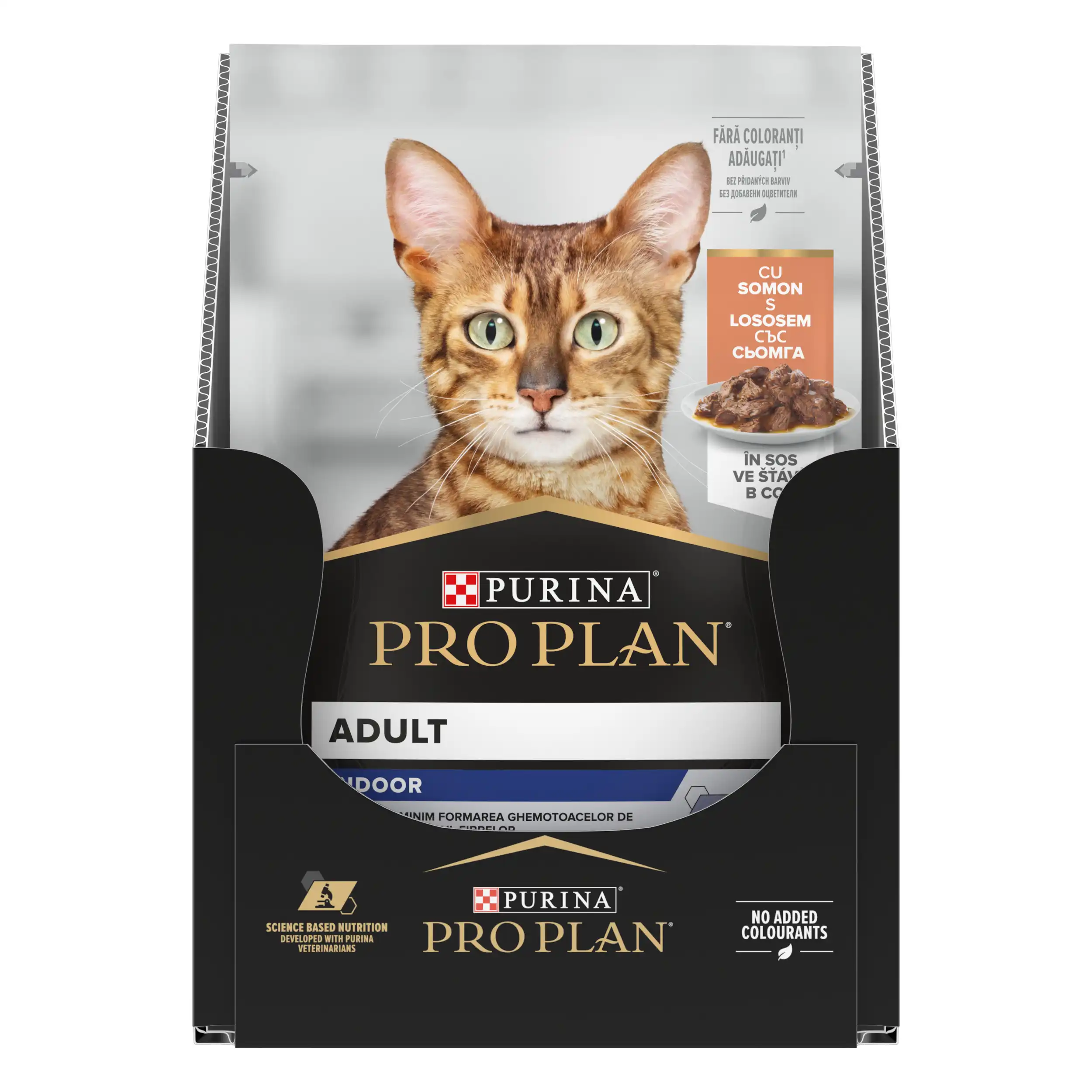 Purina Pro Plan Indoorcu Somon în Sos Pisici 85g