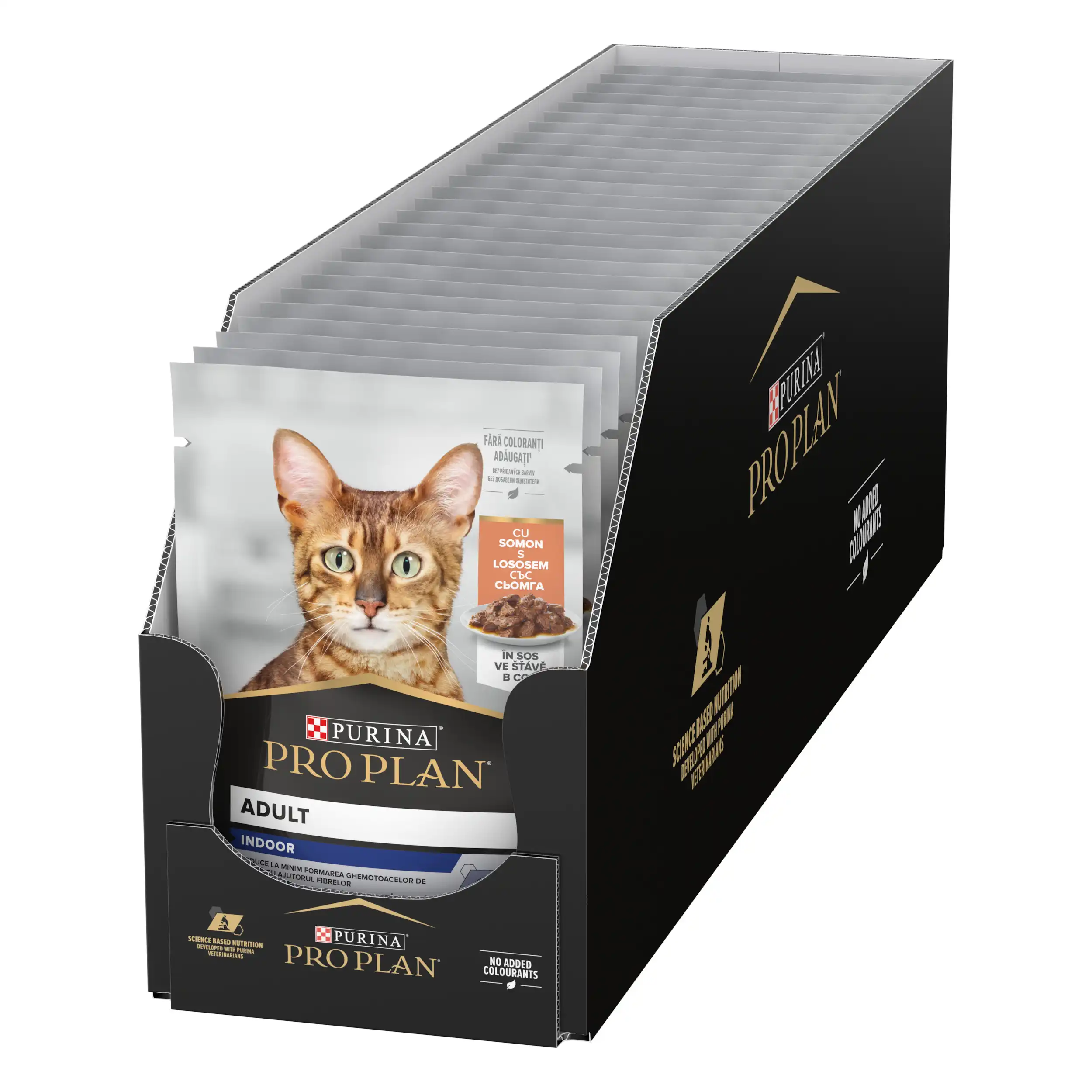 Purina Pro Plan Indoorcu Somon în Sos Pisici 85g
