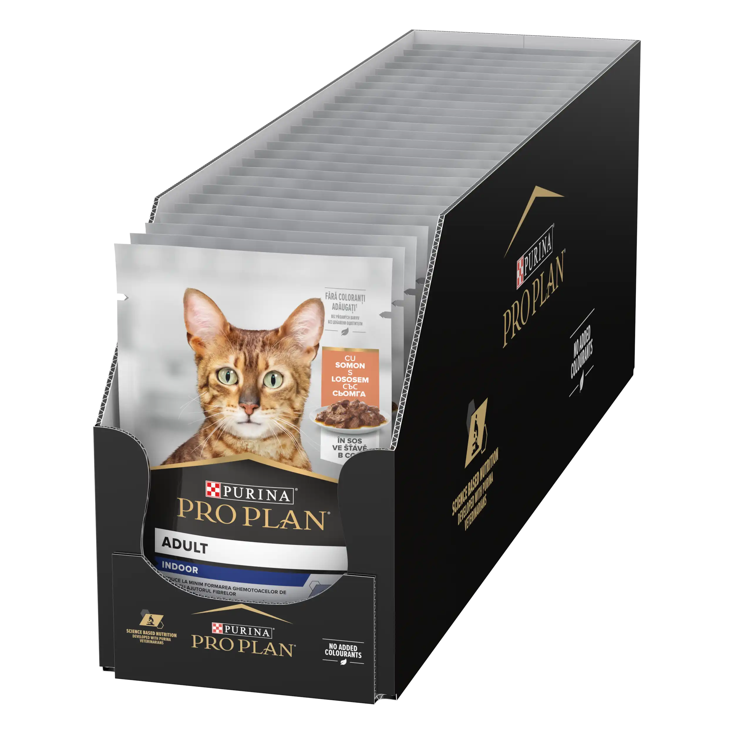 Purina Pro Plan Indoorcu Somon în Sos Pisici 85g