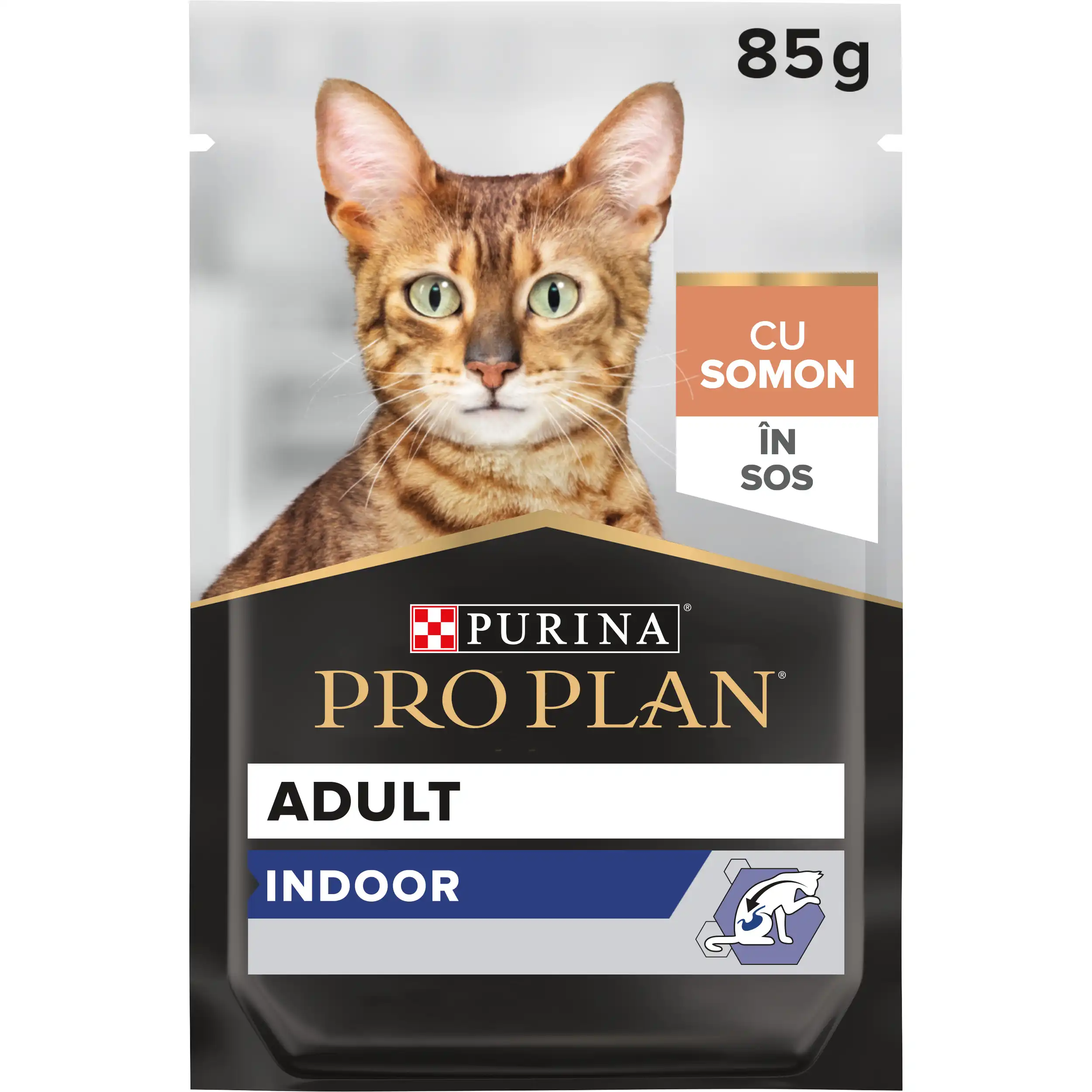 Purina Pro Plan Indoorcu Somon în Sos Pisici 85g