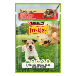 Purina Friskies Adult cu Vită și Cartofi în Sos Câini 85g