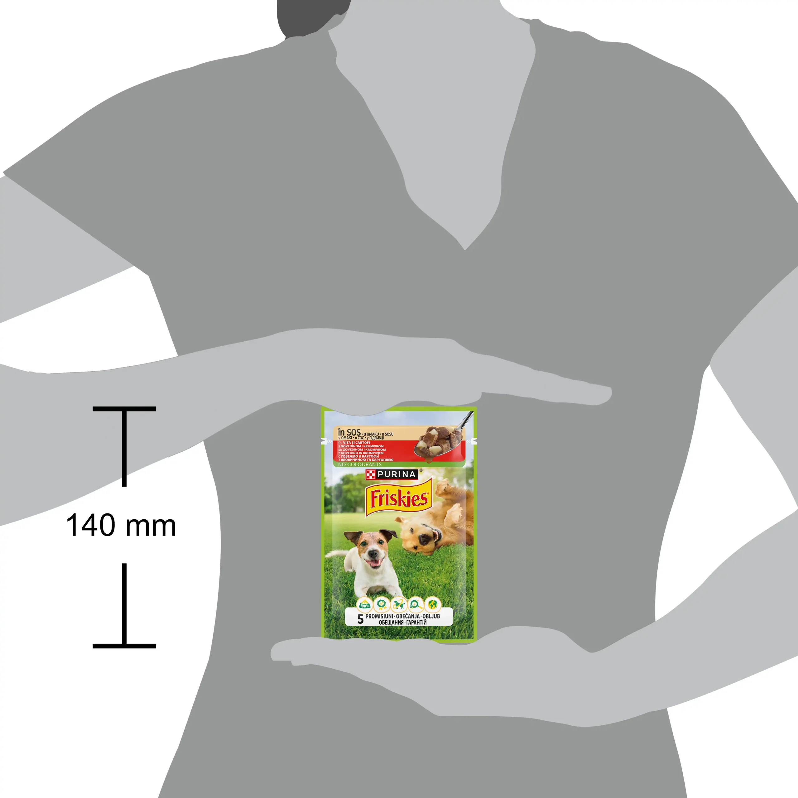 Purina Friskies Adult cu Vită și Cartofi în Sos Câini 85g