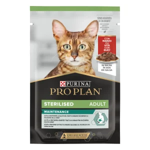 Purina Pro Plan Adult Sterilised Maintenance cu Vită în Sos Pisici 85g