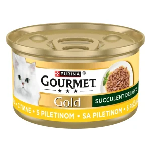 Purina Gourmet Gold Succulent Delights Delicii Suculente cu Pui Pisici 85g