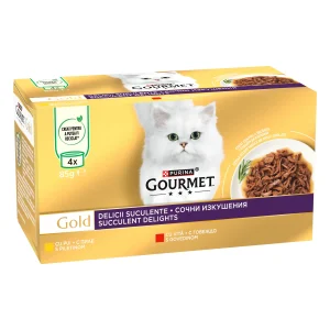 Purina Gourmet Gold Succulent Delights Delicii Suculente cu P Pisici 340g