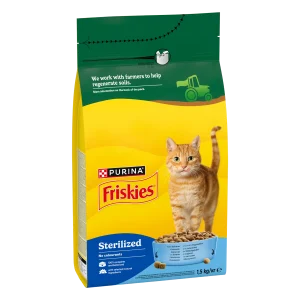 Purina Friskies Sterilized cu Somon și Legume Pisici 1.5kg