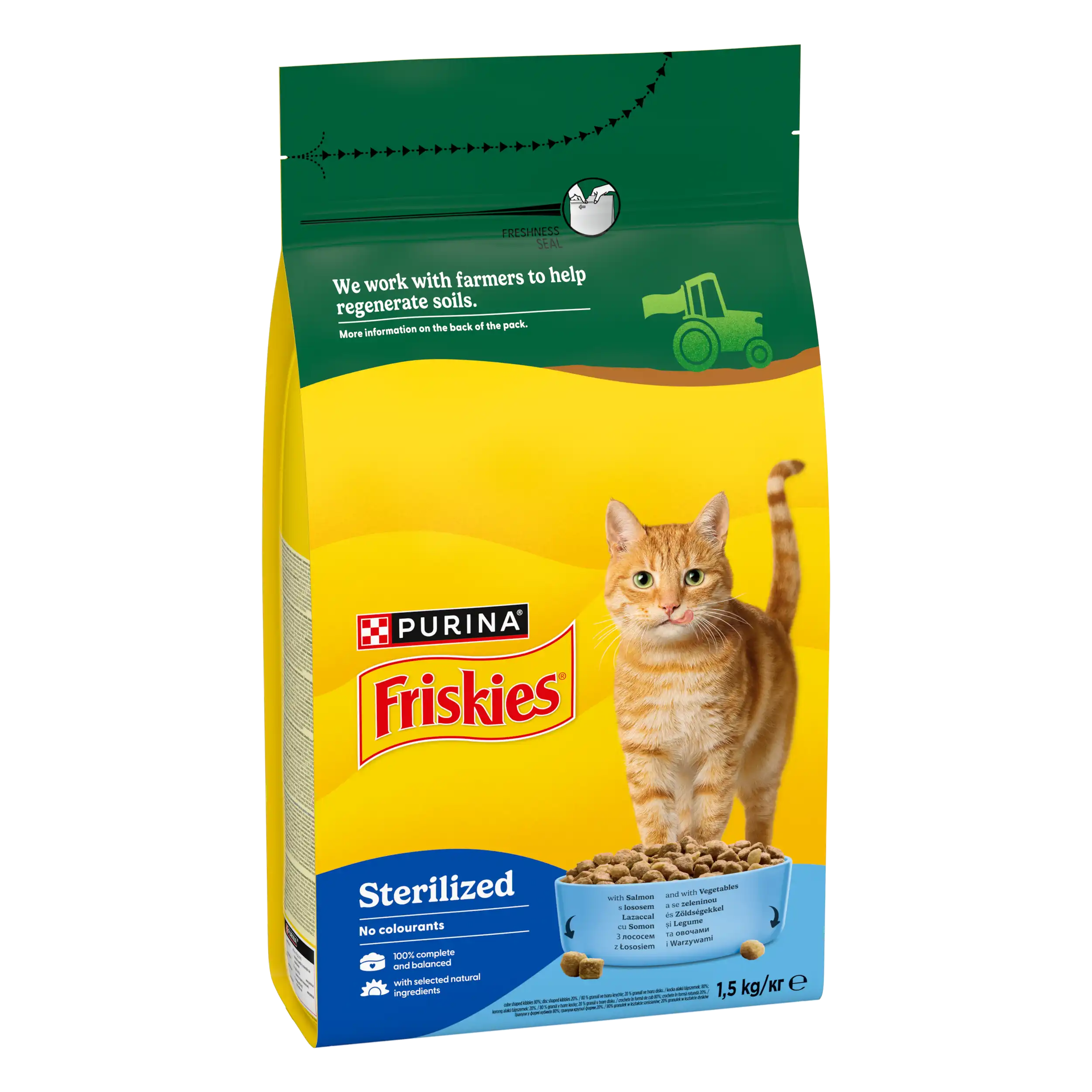 Purina Friskies Sterilized cu Somon și Legume Pisici 1.5kg