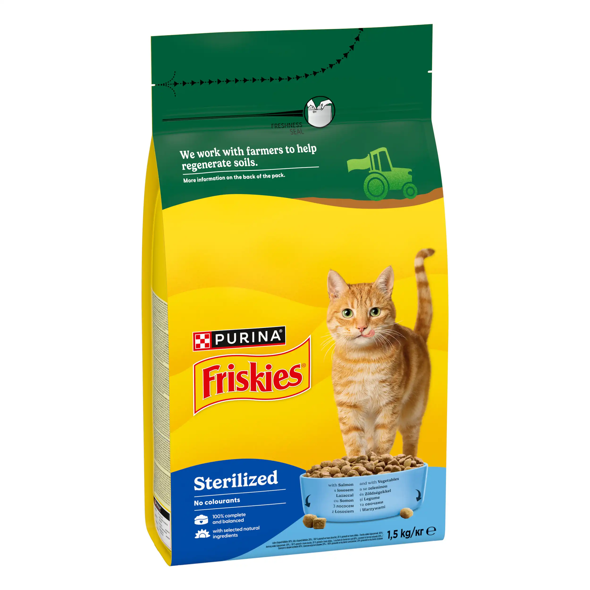 Purina Friskies Sterilized cu Somon și Legume Pisici 1.5kg