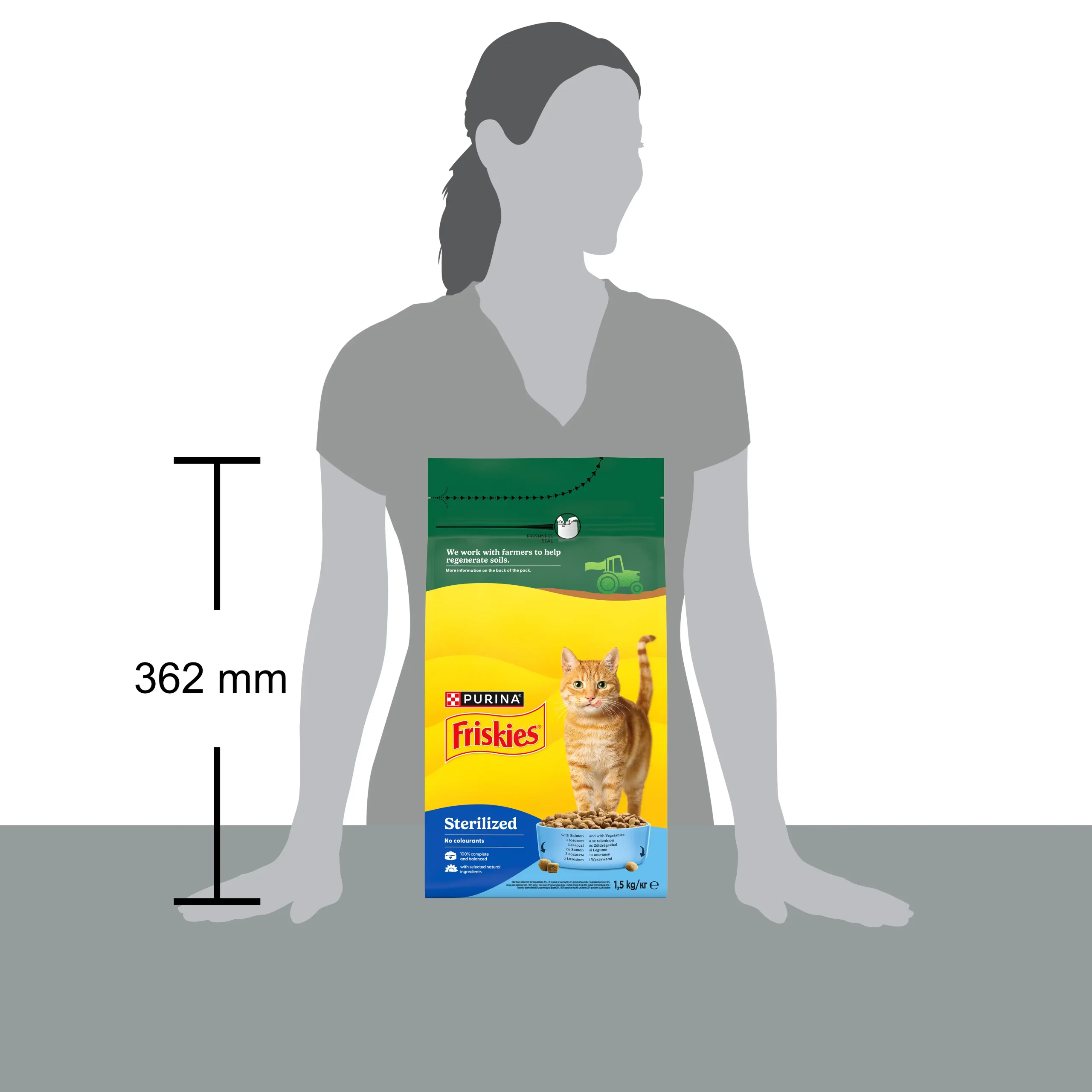 Purina Friskies Sterilized cu Somon și Legume Pisici 1.5kg