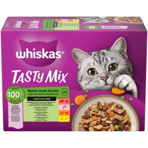 Whiskas Tasty Mix Chef's Choice hrană umedă pisici adulte 12 pliculete 85g
