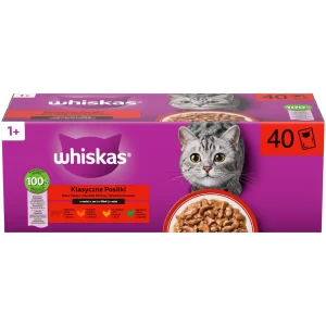 Whiskas hrană umedă vită pui și miel pentru pisici adulte 12 x 85 g
