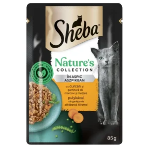Sheba Nature's Collection hrană umedă curcan în aspic pentru pisici adulte 85 g