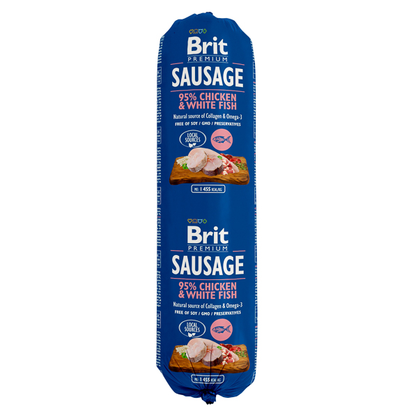 Salam Brit cu Pui & Peste Alb 800 g