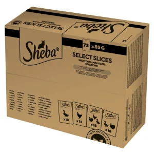 SHEBA Select Slices hrană umedă pisici adulte rață pui curcan aspic 72 x 85 g
