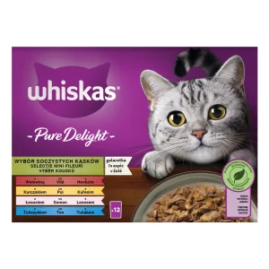Whiskas Pure Delight hrană umedă pisici adulte carne în aspic 12 x 85 g