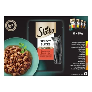 Sheba Select Slices hrană umedă pui vită miel rață curcan pisici 12 x 85 g