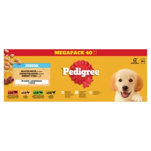 Pedigree Junior hrană umedă căței bucățele în aspic 40 x 100 g