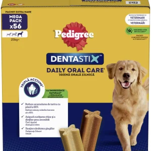 Pedigree DentaStix gustări dentare câini talie mare 56 bucăți