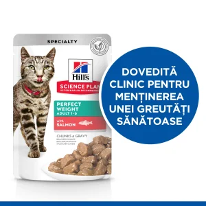 Hill's Science Plan Adult Perfect Weight – Multipack cu Pui X Somon Pisici 1.02kg