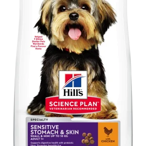 Hill's Science Plan Adult Sensitive Stomach & Skin Small & Mini Câini 1.5kg