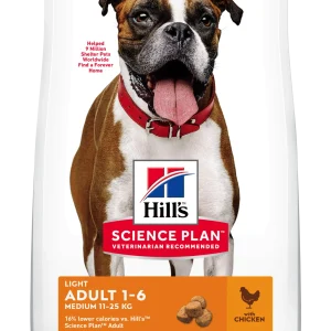 Hill's Science Plan Mature Adult Light Medium Breed Câini 2.5kg