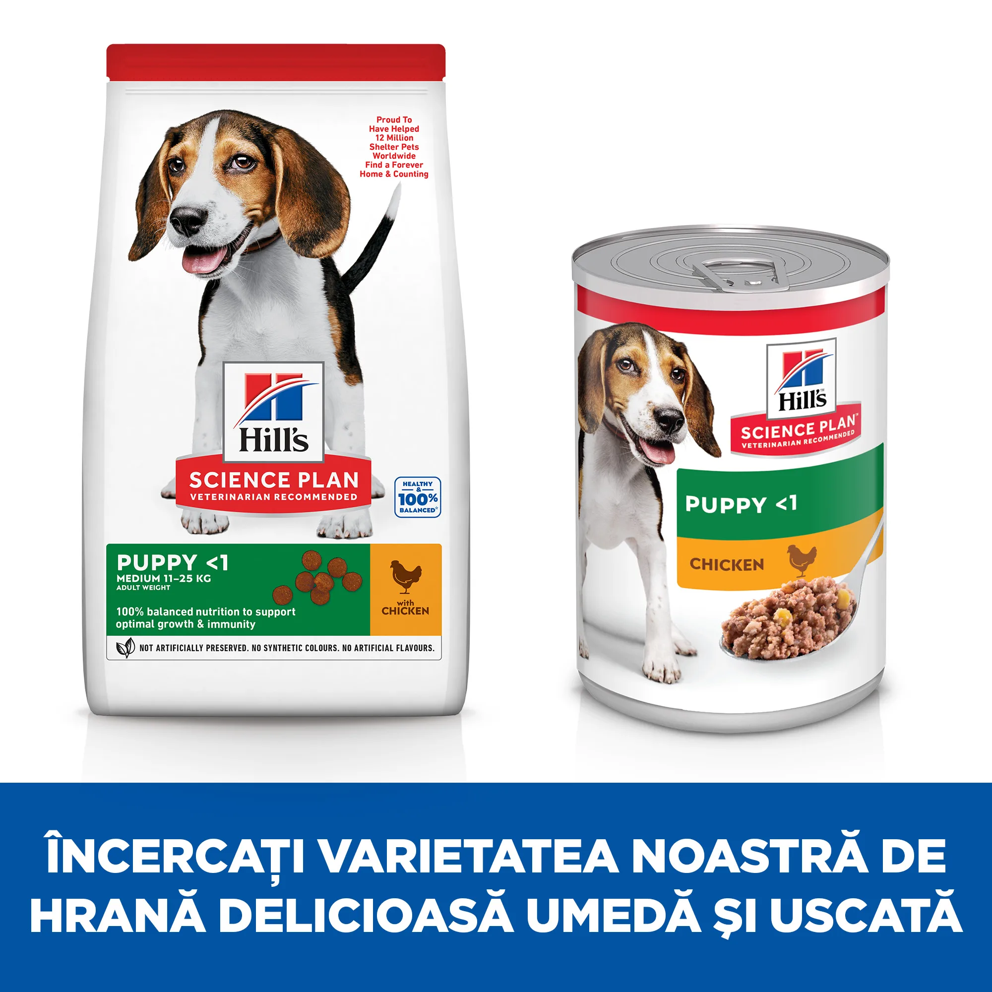 Hill's Science Plan Puppy Medium cu Pui Câini 14kg