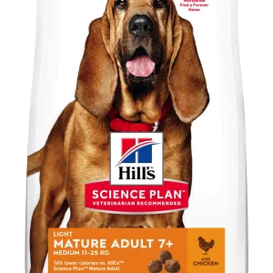 Hill's Science Plan Adult Mature Light Medium cu Pui Câini 14kg