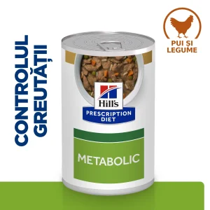 Hill's Prescription Diet Metabolic Tocăniță cu Aromă de Pui și Legume Câini 354g