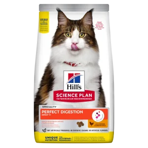 Hill's Science Plan Perfect Digestion Adult 1+ cu Pui și Orez Brun Pisici 1.5kg