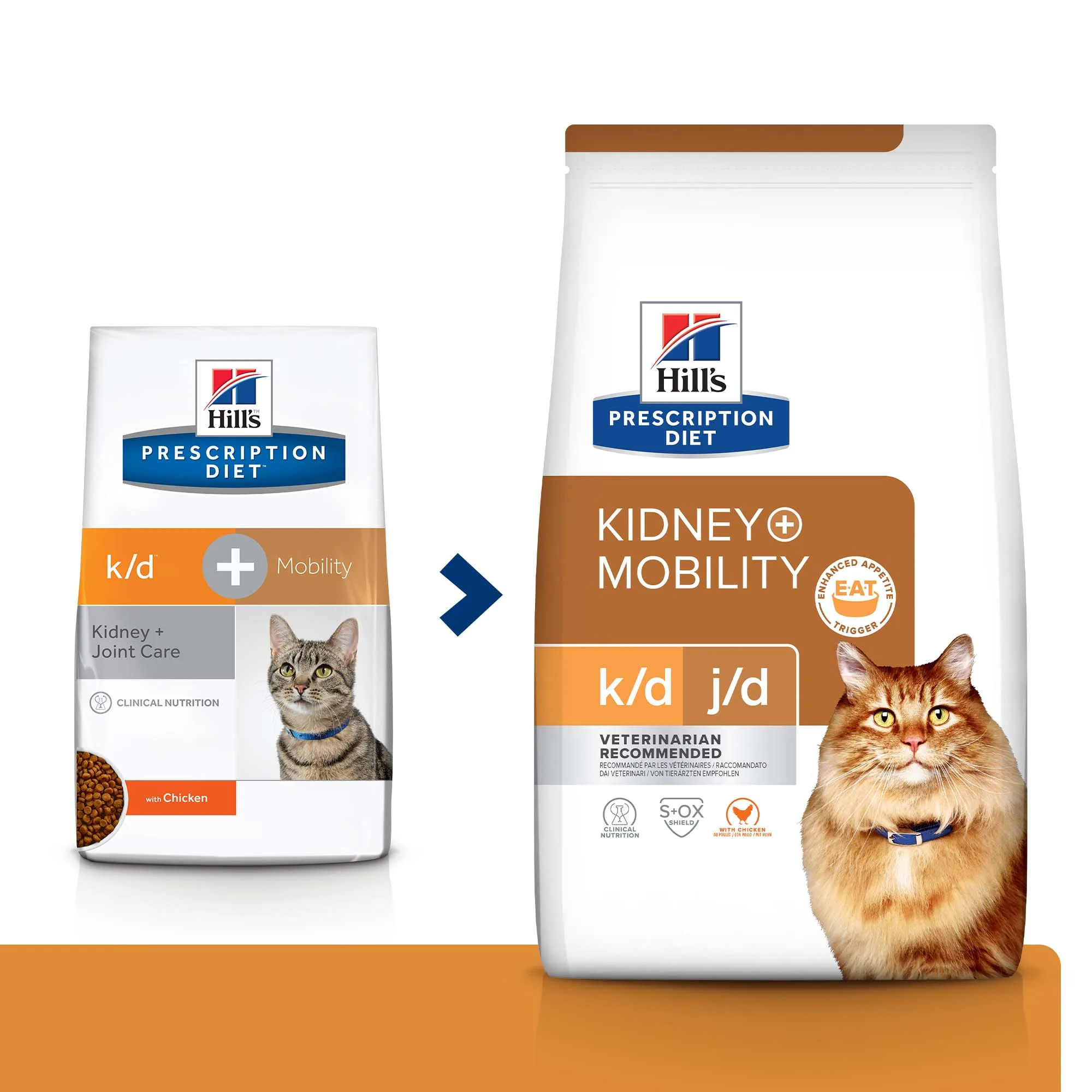 Hill's Prescription Diet K/D + Mobility cu Pui Pisici 1.5kg