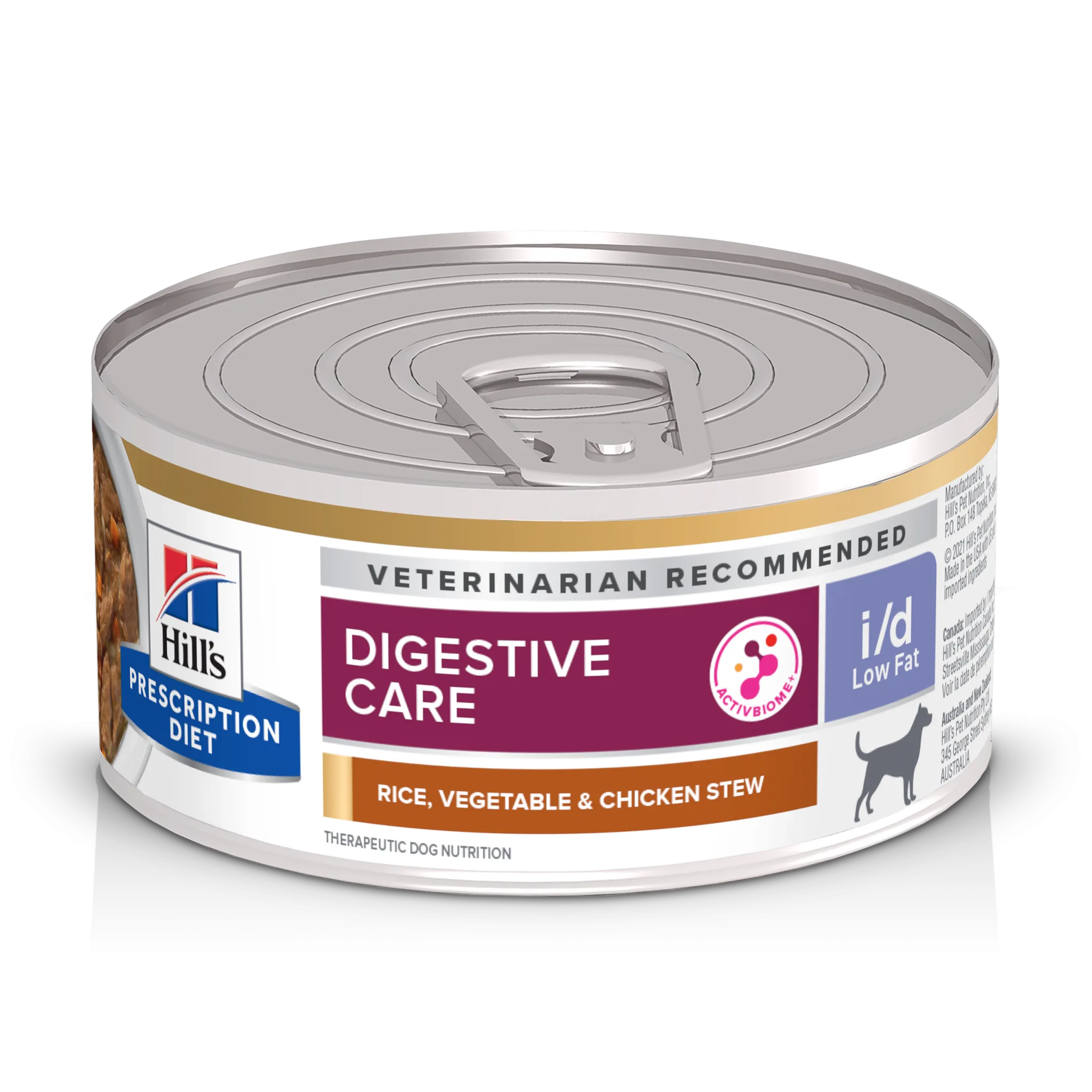 Hill's Prescription Diet I/D Low Fat cu Pui și Legume Adăugate Câini 156g