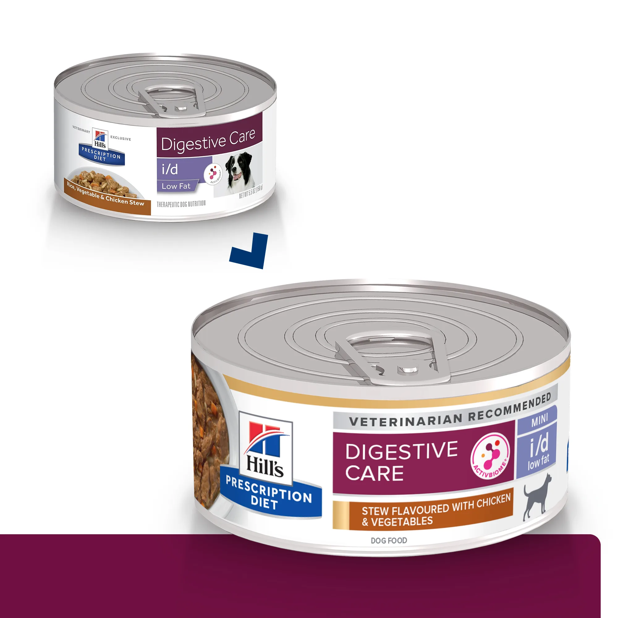 Hill's Prescription Diet I/D Low Fat cu Pui și Legume Adăugate Câini 156g