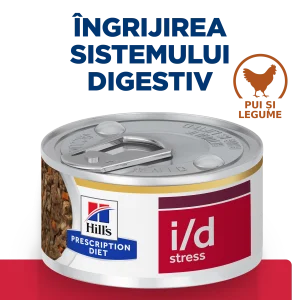 Hill's Prescription Diet I/D Stress Mini Tocăniță cu Gust de P Câini 156g