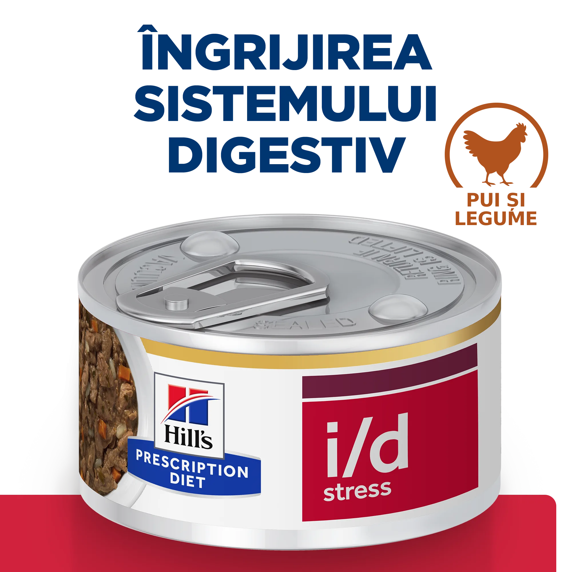 Hill's Prescription Diet I/D Stress Mini Tocăniță cu Gust de P Câini 156g