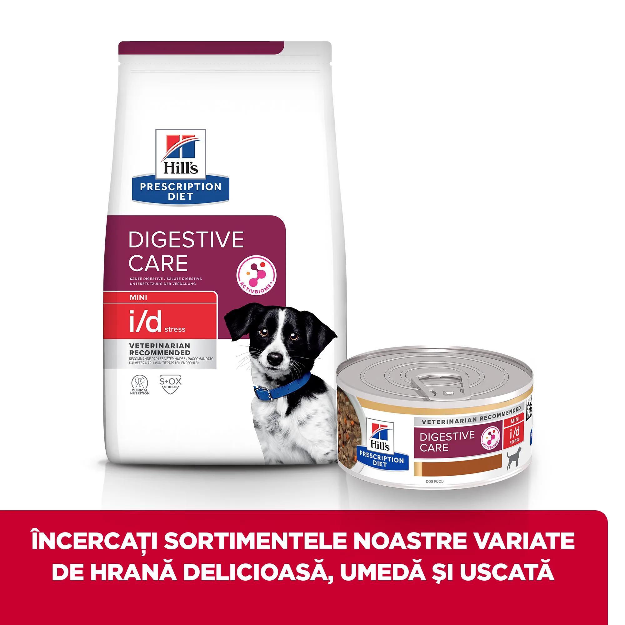 Hill's Prescription Diet I/D Stress Mini Tocăniță cu Gust de P Câini 156g