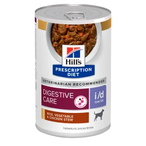 Hill's Prescription Diet I/D Low Fat Tocăniță cu Gust de Pui și Legume Câini 354g