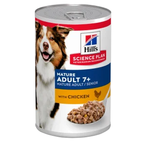 Hill's Science Plan Mature Adult cu Pui Conservă Câini 370g