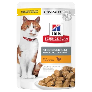 Hill's Science Plan Sterilised Cat Adult cu Pui Pisici 1.02kg