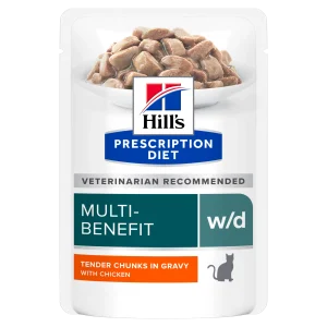 Hill's Prescription Diet 314325000 W/D Multi-Benefit cu Carne de Pui Pisici 1.02kg