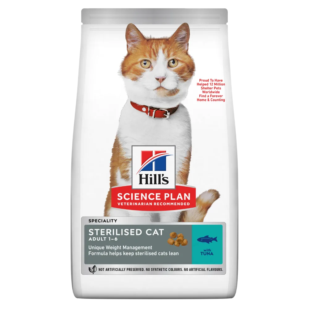 Hill's Science Plan Sterilised Cat Adult cu Ton Pisici 15kg